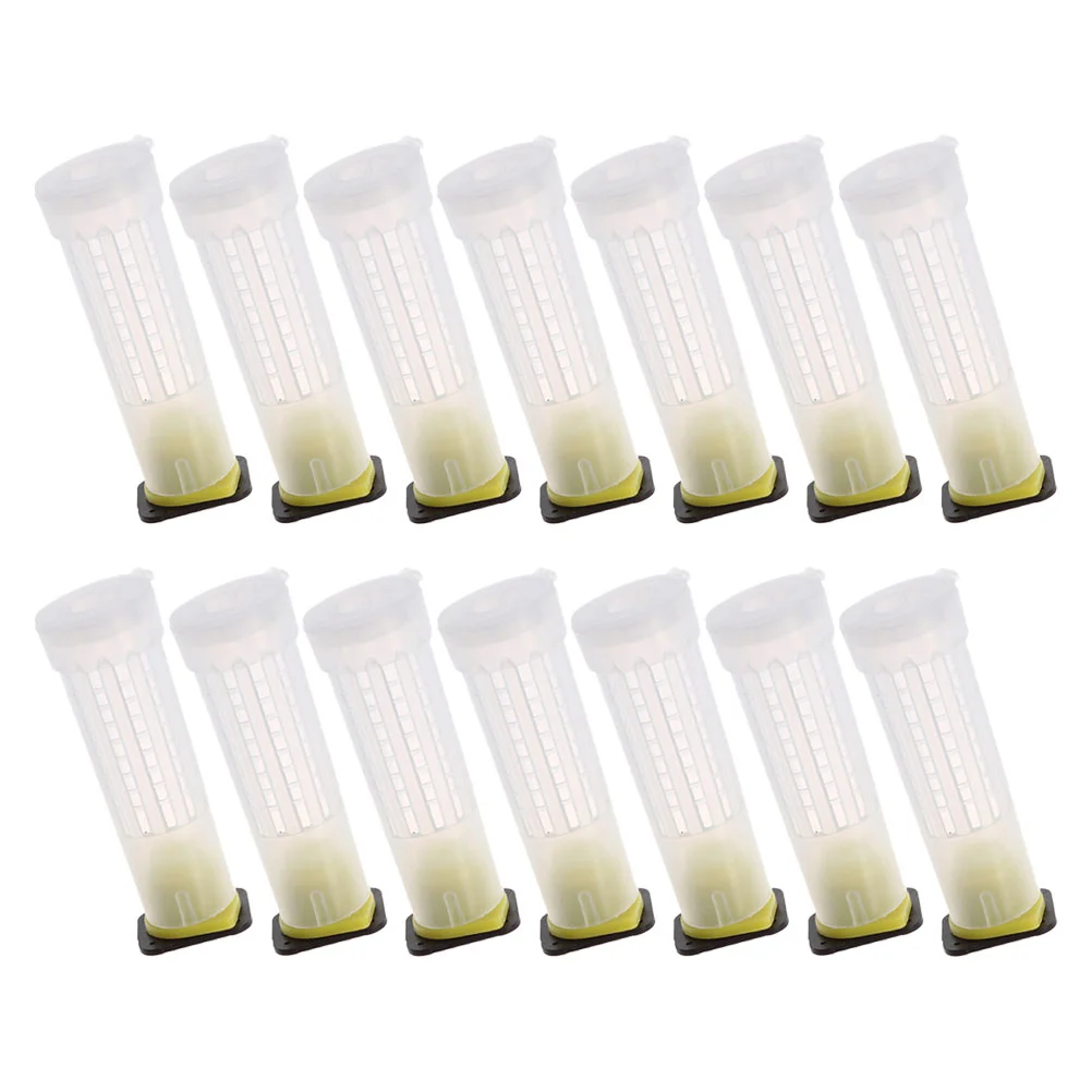 

20 Pcs Bee Isolation Cages Needle Transport Beekeeping Tools Plastic Breeding