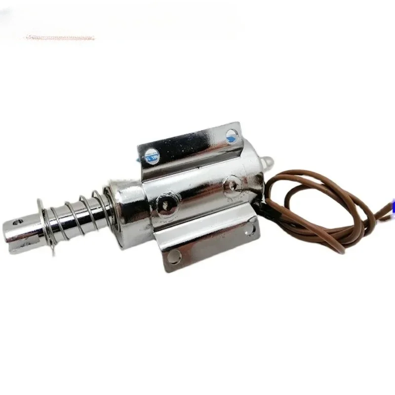 

Push-pull round tube circular electromagnet MQ8-3257B 24V 15mm 3Kg 1A with base