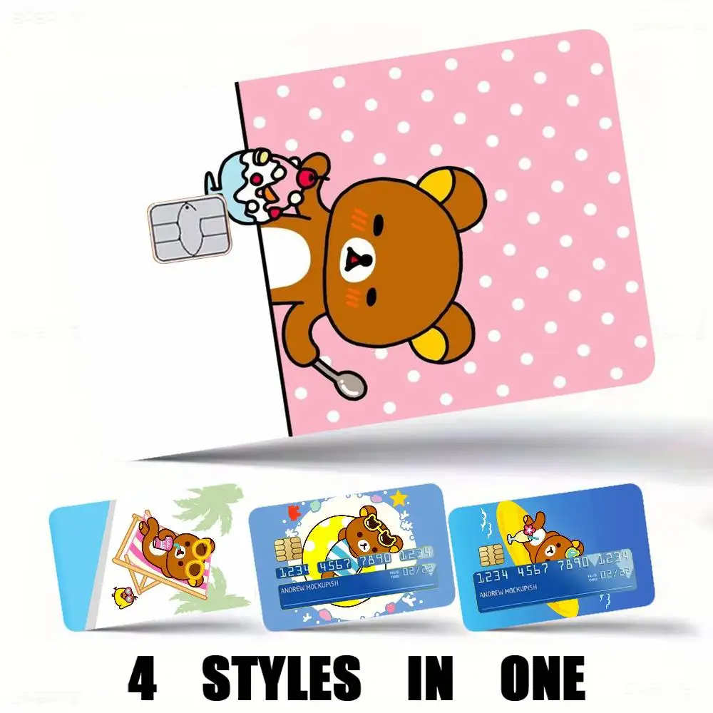 Funny Rilakkuma B-bear-r Credit Card HD Stickers Premium matte film effectively prevents fingerprints and daily abrasion.