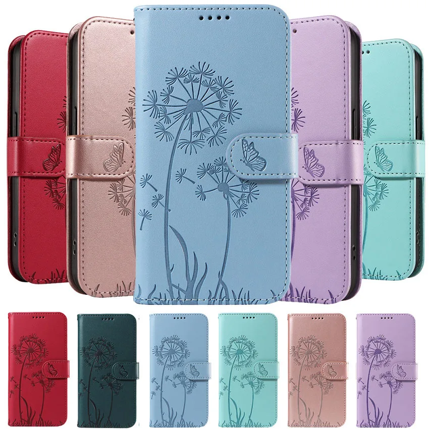 Dandelion Butterfly Case For OPPO A36 A38 A54 A54S A55 A57 A57S A58 A60 A74 A76 A77 A78 A79 A93 A94 A95 A96 A98 5G 4G Back Cover