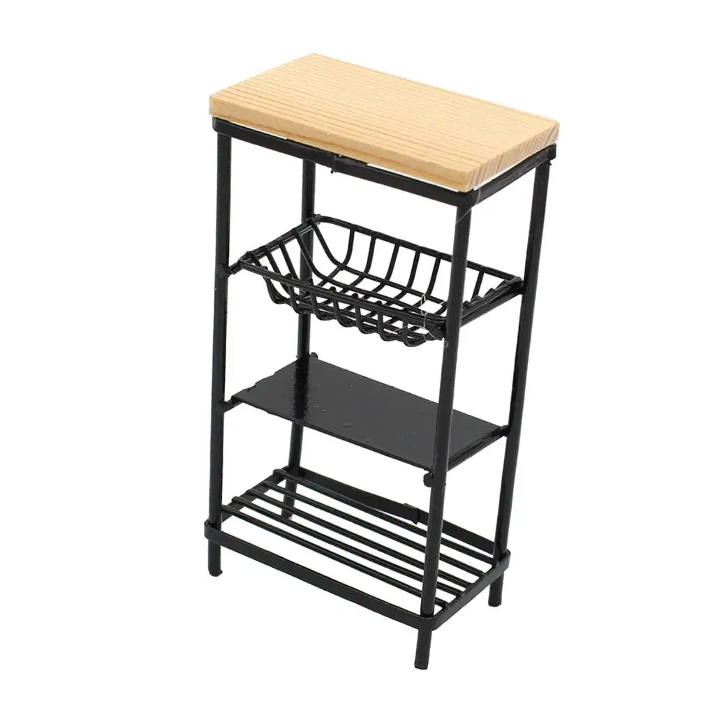 

Doll House Miniature Room Accessories, Dishes Rack 1:12 Scale