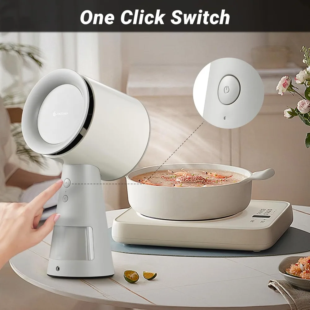 

Портативная вытяжка, настольная вытяжка с 3-скоростным вытяжным вентилятором, малошумная большая чашка для сбора масла