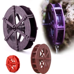 1.38''-12'' Diameter Plastic Water Wheel Flow Drive Round Wheel Aquarium Ornaments DIY Rockery Pond Oxygenation Tools