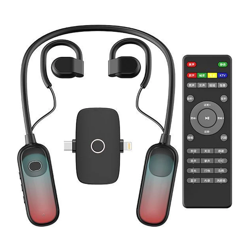 

Luxmoc G10 Wireless Live Headphones Wireless Sound Card Neckband Open Outdoor Professional Singing Live Streaming Earphones