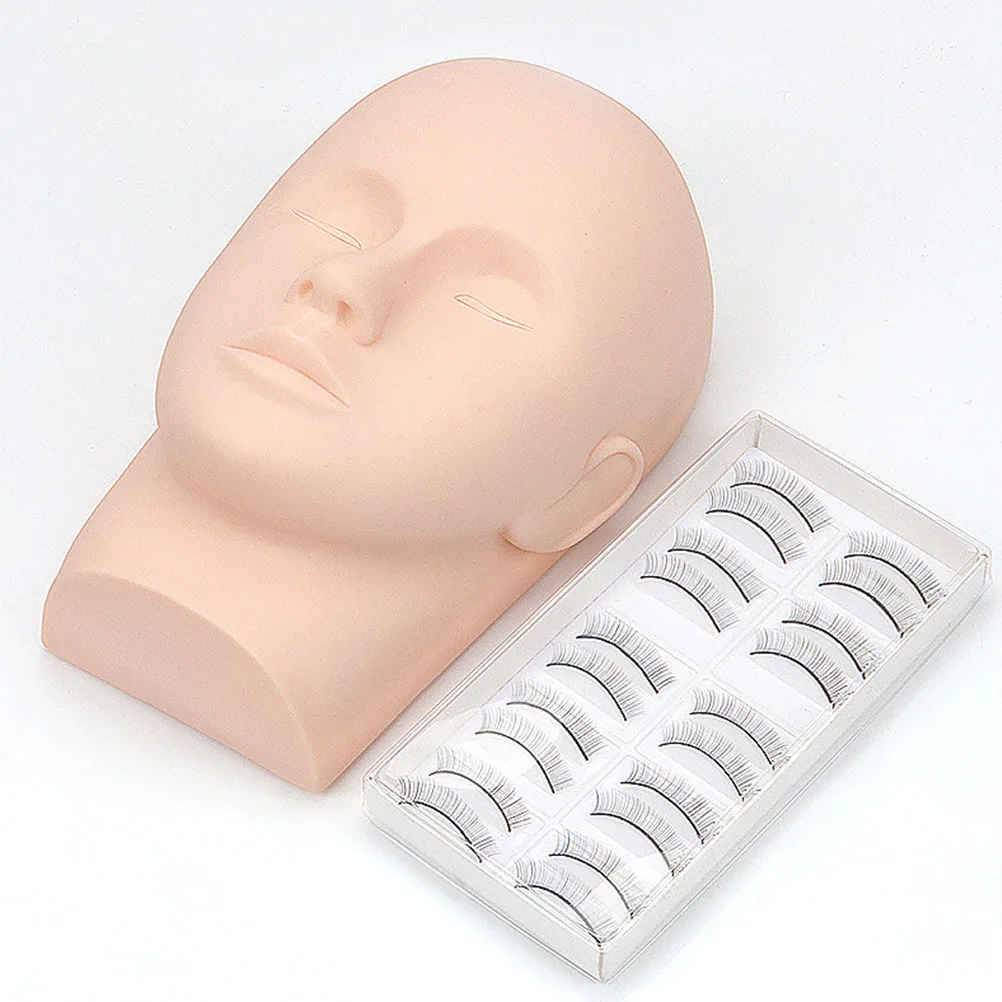 

Silicone Mannequin Head Makeup Practice Head For Eyelash Extension Practice Lash Training Cosmetology Demo Tool
