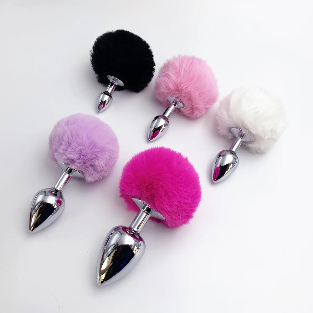 الفولاذ المقاوم للصدأ ذيل أرنب المعادن المكونات بعقب ، لعبة الجنس الشرجي ، النساء البالغات ، الذكور مثير زوجين اللعب ، متعة مثلي الجنس دسار ، 5 أحجام ، 5 ألوان