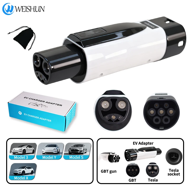 

Адаптер автомобильного зарядного устройства GBT-TPC для зарядного устройства GBT-NACS EV 16A 32A Разъем для зарядки электромобиля