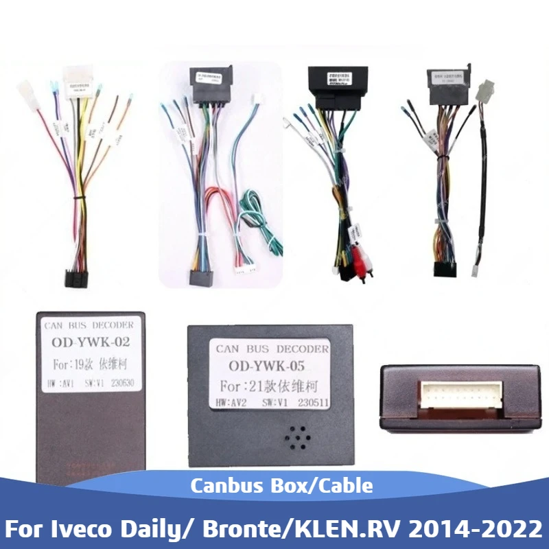 Autoradio-Kabel Canbus-Box-Adapter mit Kabelbaum-Steckverbinder für Iveco Daily/Bronte/KLEN.RV 2014-2022
