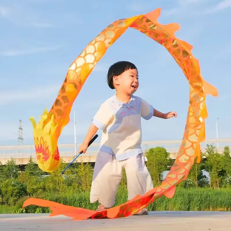 

Dragon Dance Ribbon Fitness Throwing Dragon Body Props Children's Square Playing Dragons Bamboo Dragon Performance Sports