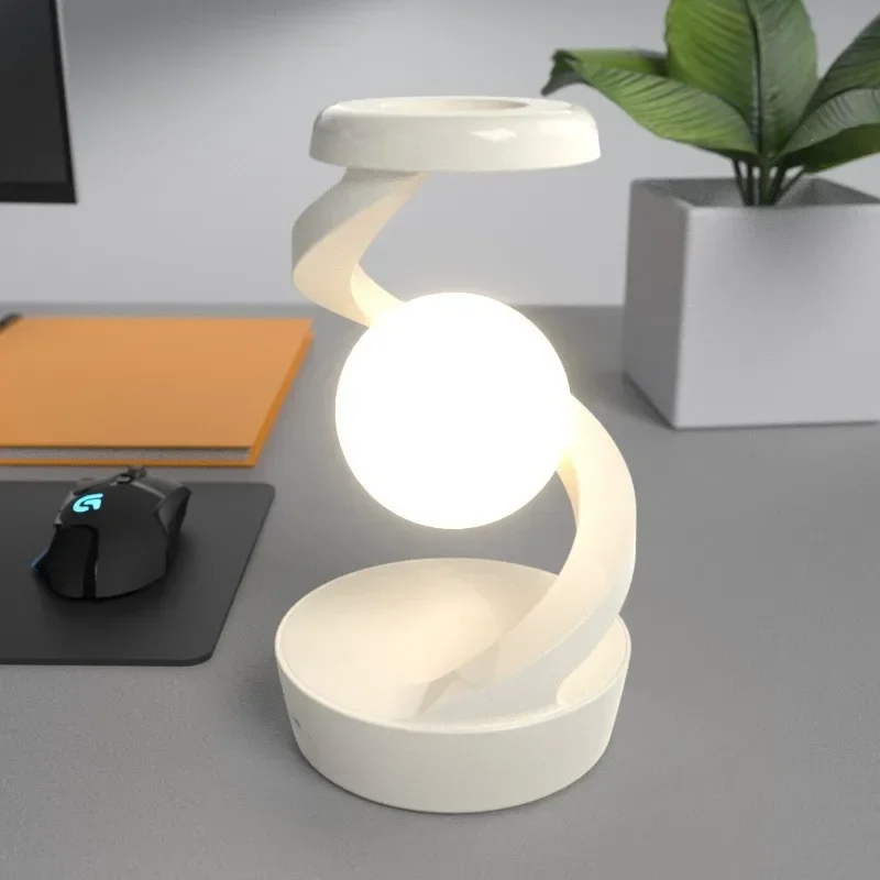 New Creative Wireless Charging Night Light Rotating Sunset Mobile Phone Soft Light Ambient Light