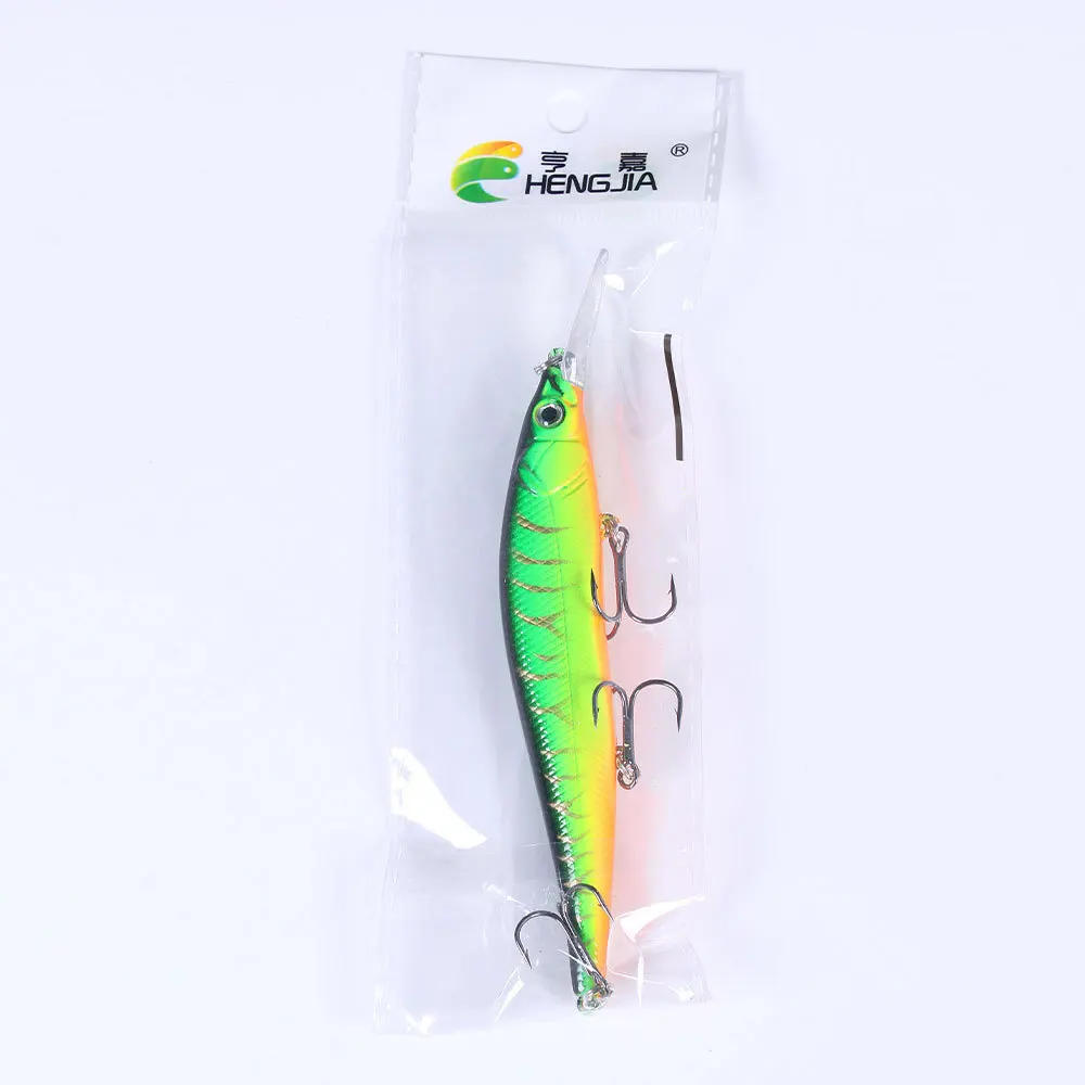1Pcs Fishing Lure 115mm/14g Minnow Crankbait Wobblers 3D Eyes Perch Artificial Bait Pike Carp Bait Swim Bait Fishing Pesca view 2