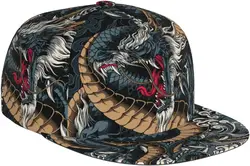 Dragon Baseball Cap Cool Hat Fashion Flat Bill Brim Adjustable Hats Dragon Cap for Men Women