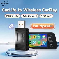 HEYINCAR Baidu CarLife Wired to Wireless CarPlay Box Wireless Auto Connect Original Car Radio Upgrade For Hyundai Changan Geely