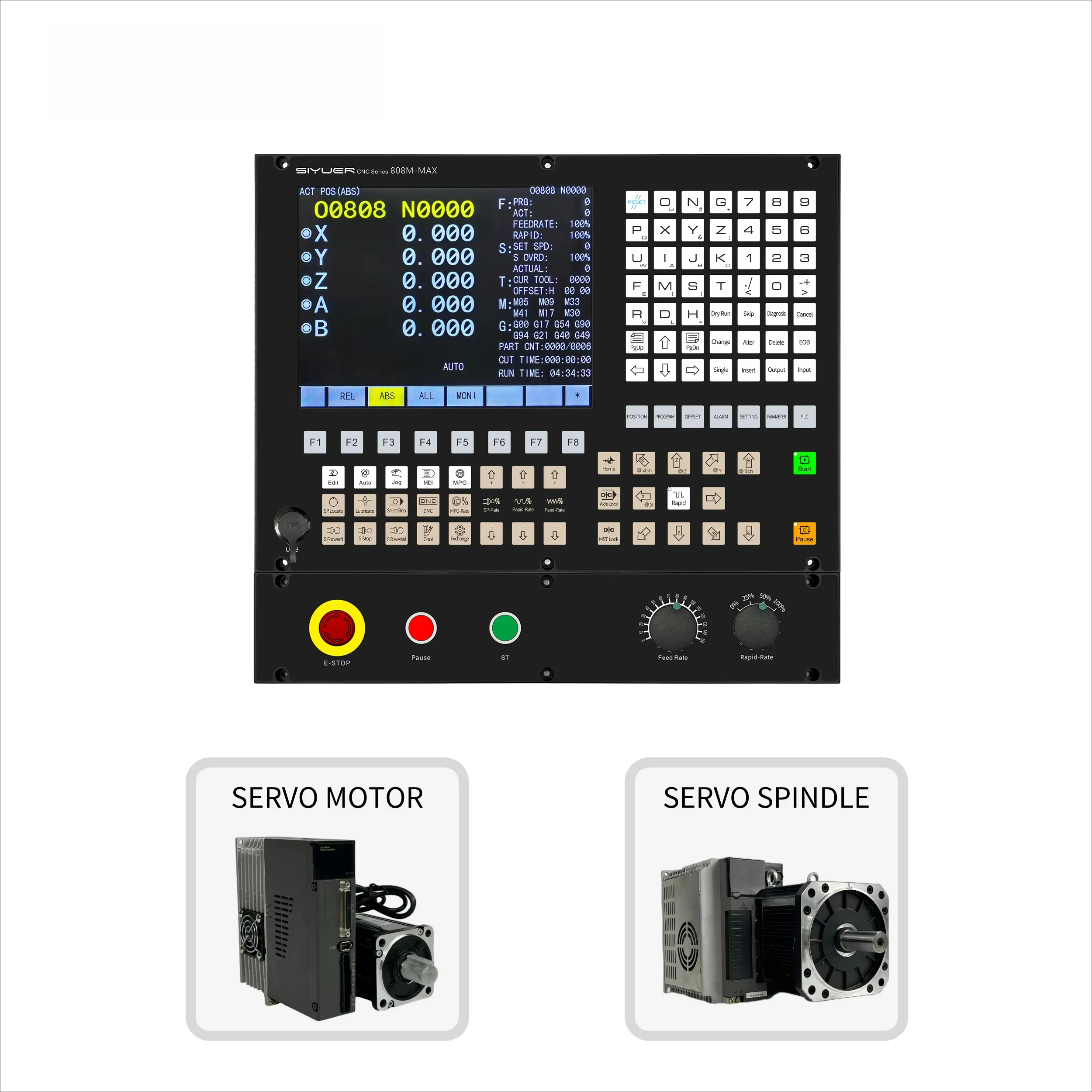 CNC Controller Complete CNC System Kits 3 Axis With ATC Operation for Milling Machine