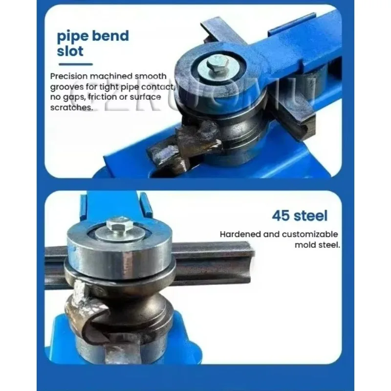 Manual Small Round Tube Bender Bends Tubes Without Wrinkles Works on Galvanized Aluminum Tubes Small Round Tube Bending Machine