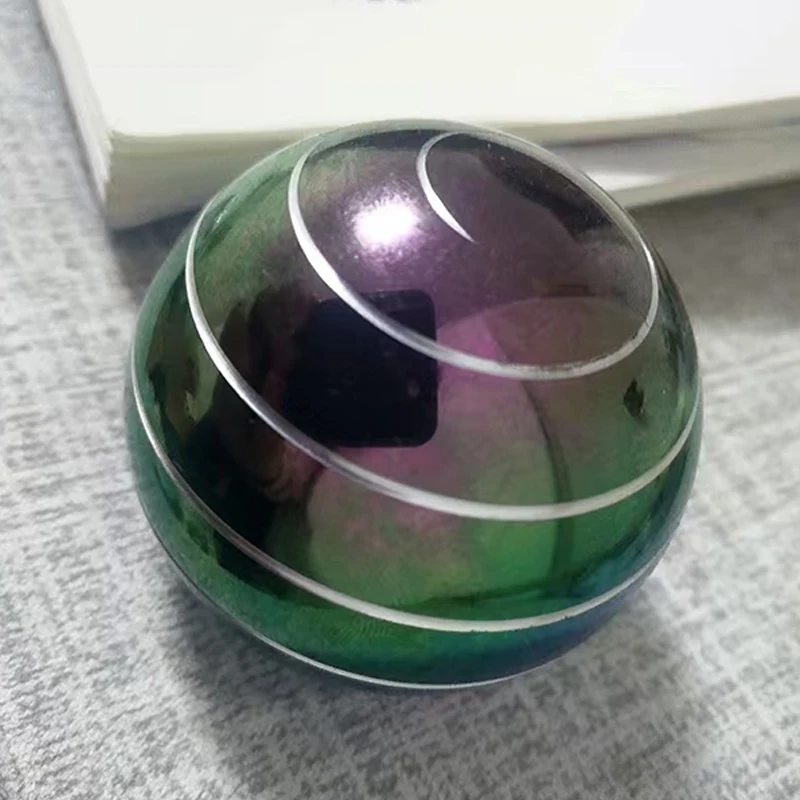 Jouet de bureau cinétique, Illusion d'optique, balle rotative en métal, grande taille 55MM, anti-Stress, jouets pour adultes et adolescents, cadeaux