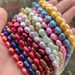 7x8-8x9mm Multicolor Freeform Potato Natural Freshwater Pearl Loose Beads 15 inches for Bracelets Necklace DIY Jewelry Making