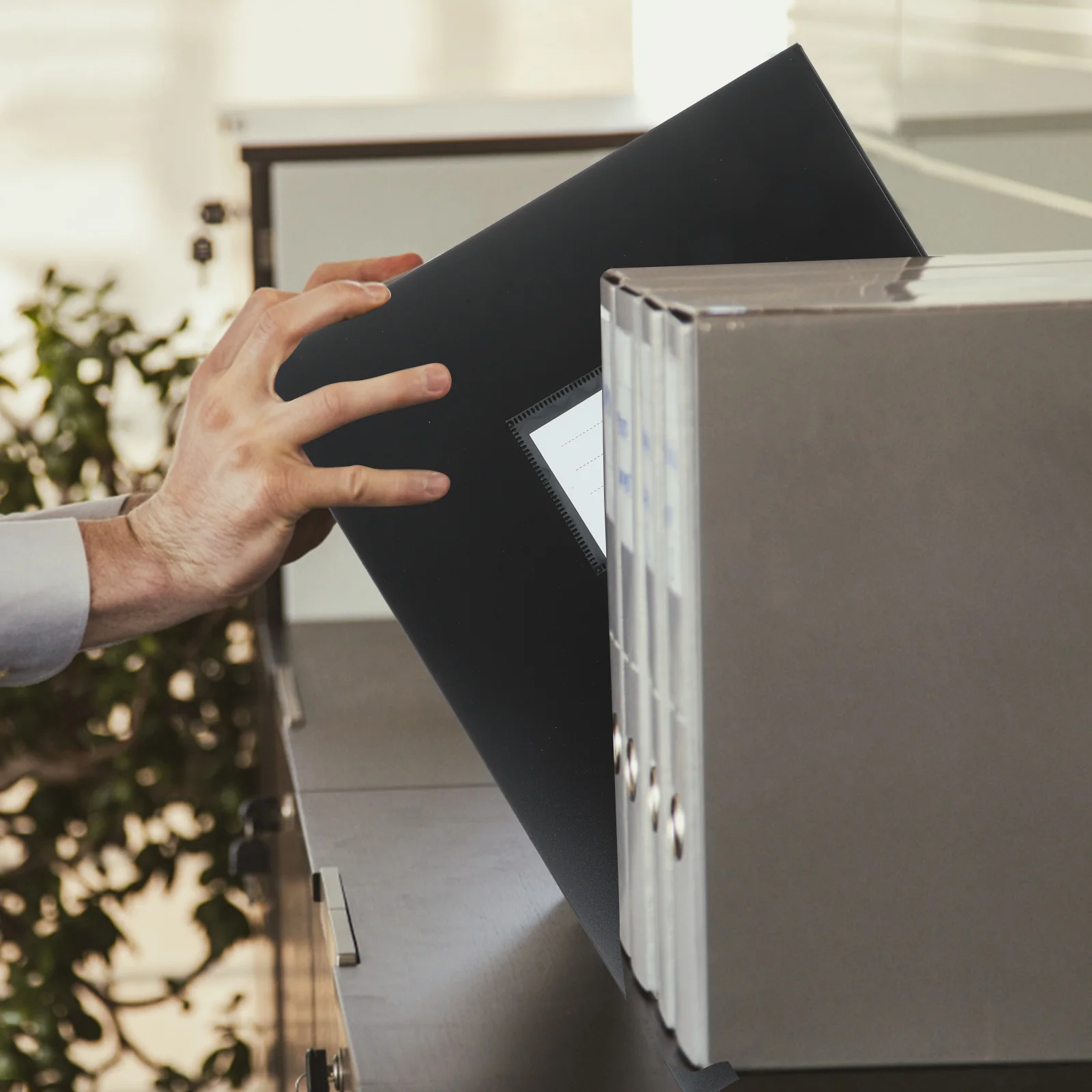 

2pcs A4 File Organizer Box Wear-Resistant Desktop Storage For Office Study Supplies Paper Organizer Desk Accessories