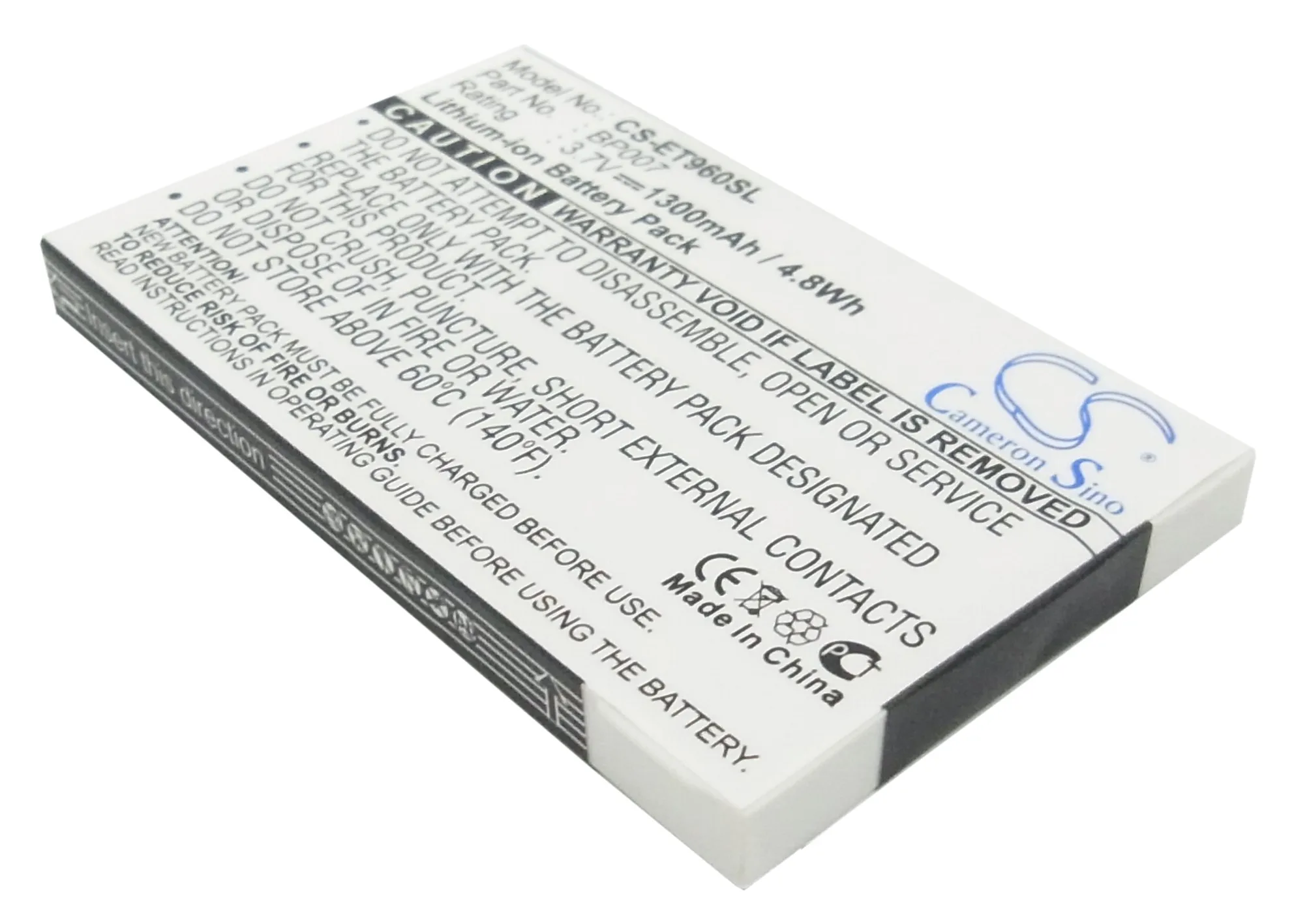 

Аккумулятор для Lenovo ET960 BP07, 1300 мАч