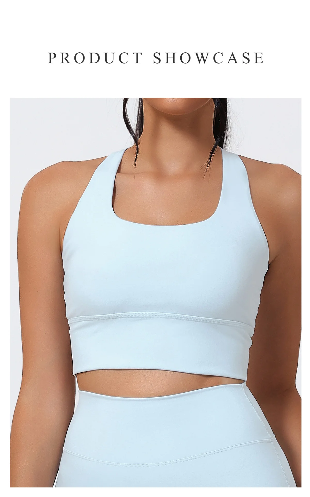 Hearuisavy Sommer-Laufsportweste mit gepolstertem BH, ECO Gym Push-Up-Yoga-Top für Damen, überkreuzter Rücken, U-Ausschnitt, Fitness-Unterwäsche – Detail 1