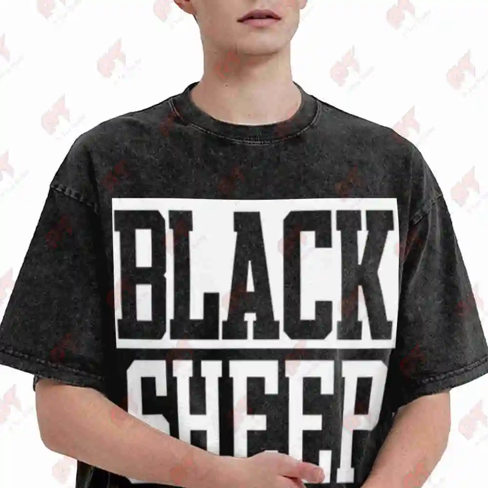 Black Sheep Rap Hip Hop Vintage Washed Tee Pure Cotton T-Shirt