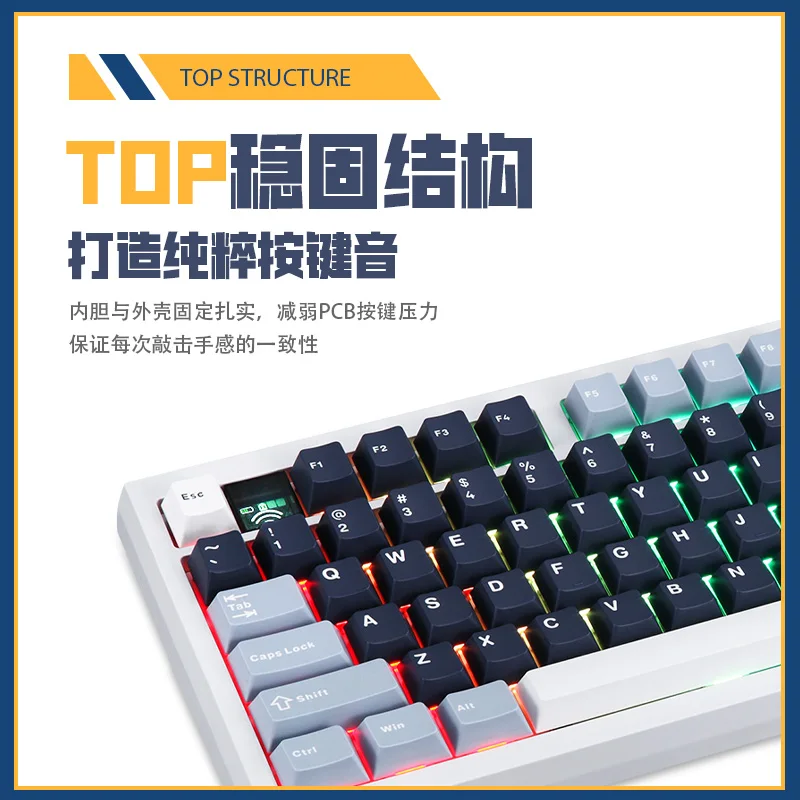 Darmoshark TOP98 Mechanical Gaming Keyboard Customizable Side-Engraved Triple-Mode Plug-and-Play Hot-swappable Dedicated Switch