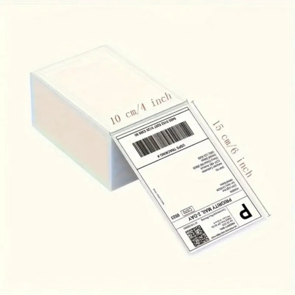 

500pcs 4''x6'' Thermal Label Paper White Shipping Label For Thermal Label Printer Logistics Label 100x150mm 500 Labels Per Stack