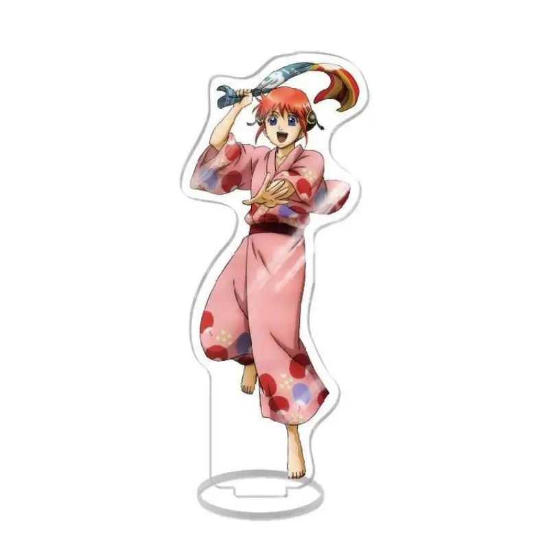 Gintama Anime Sakata Gintoki Shimura Shinpachi Kagura Acrylic Standing Sign Cartoon Hijikata Toushirou Desktop Decoration