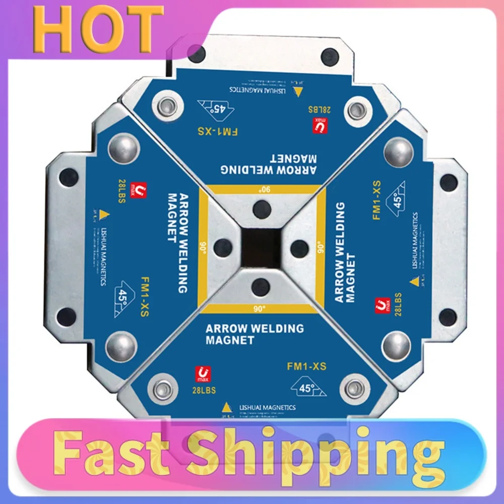 4pcs 28LBS Magnetic Welding Holders Multi-angle Solder Arrow Magnet Weld Fixer Positioner Ferrite Auxiliary Locator Tools
