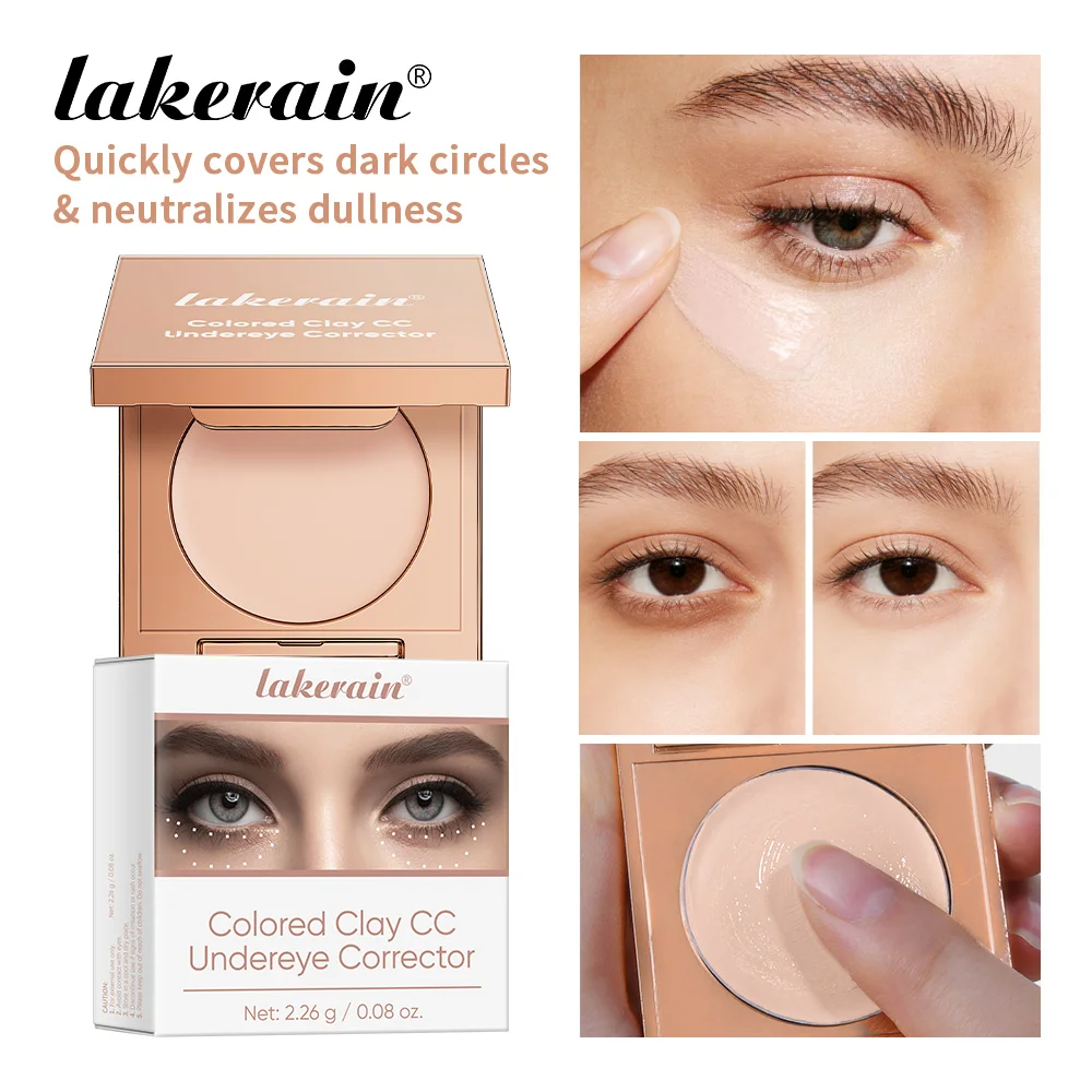 Lakerain Undereye Color Correction Concealer Fine Clay Texture Quickly Covers Dark Circles Waterproof Moisturizes Bright Skin