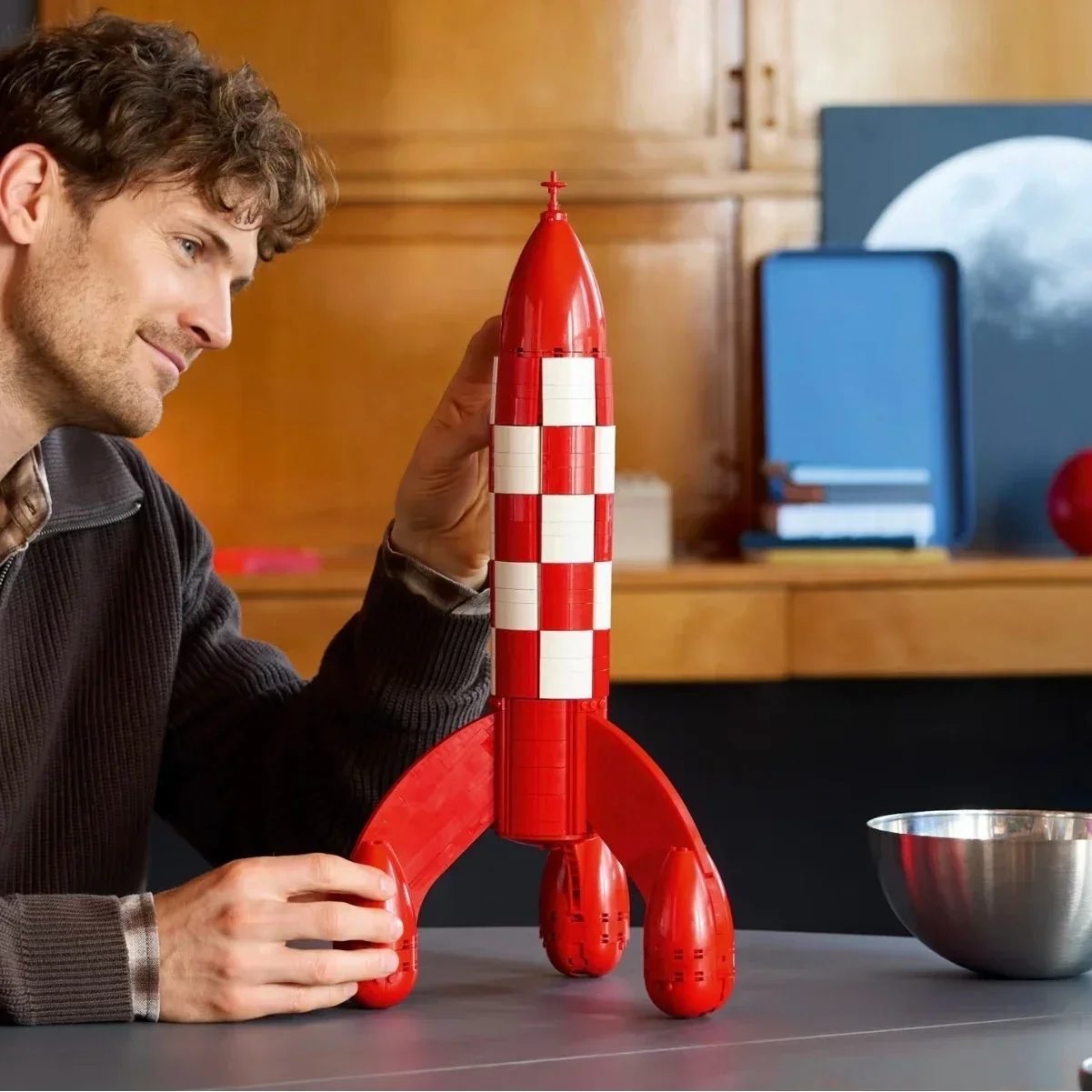 Construction Toy Birthday Christmas Gifts 1283pcs New Creative Moon Rocket Model Building Blocks DIY Ideas Anime Assemble Bricks
