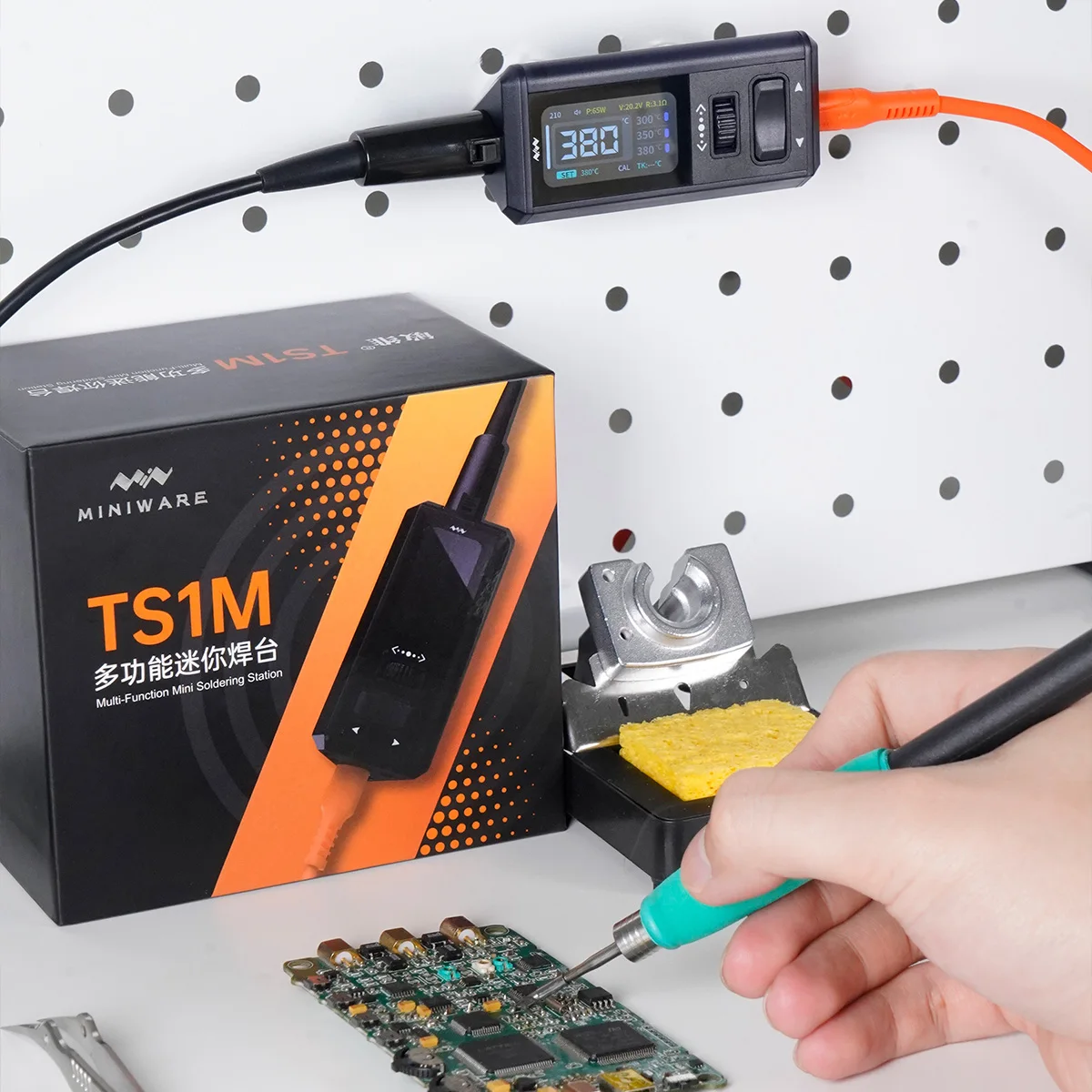 2025 New MINIWARE TS1M Mini Soldering Station Digital Display 200W Max High Power Welding Pen Household Welding Repair Kits