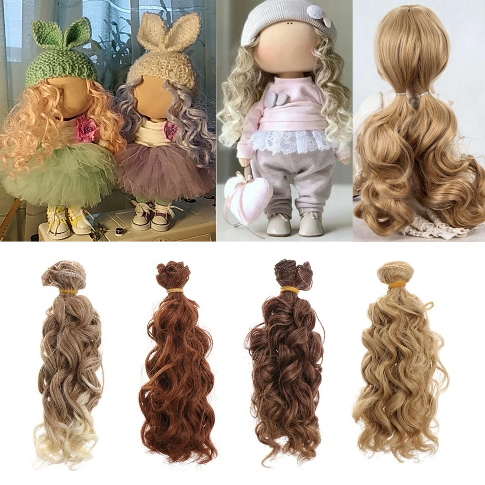 1Pc 1/6 1/4 1/3 Doll Hair Fashion Curly Wigs High-Temperature Screw Periwig Mini Tresses Toy Toupee DIY Accessories Kids Gifts