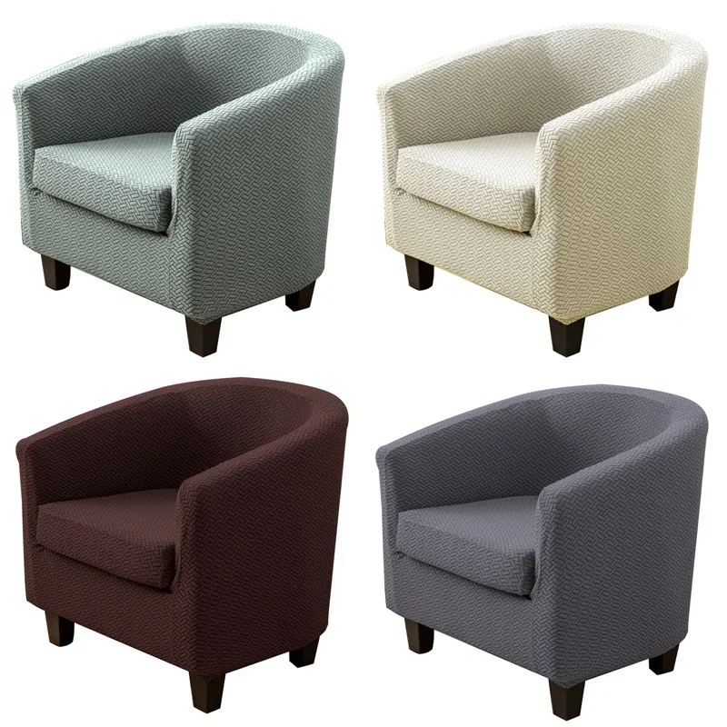 1 Set Jacquard Elastic Tub Armchair Sofa Cover Protector Removable Single Seat Club Couch Slipcover Home Decor Chair Covers