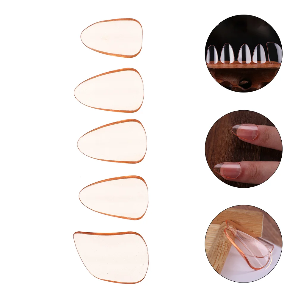 

5 Pcs Pipa Nails Finger Picks Covers Accessories Transparent and Colorful Parts Practice Tools Polycarbonate Pain-free Playing