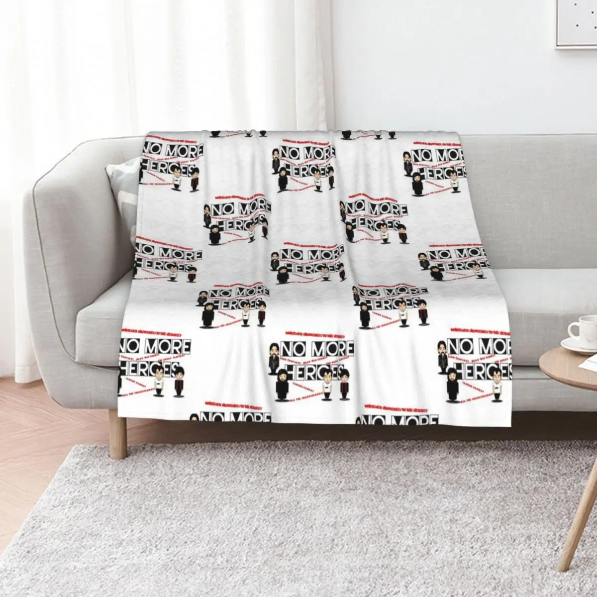No More Heroes Throw Blanket Retros manga Plaid on the sofa Blankets For Baby Sofas Fashion Sofas Blankets