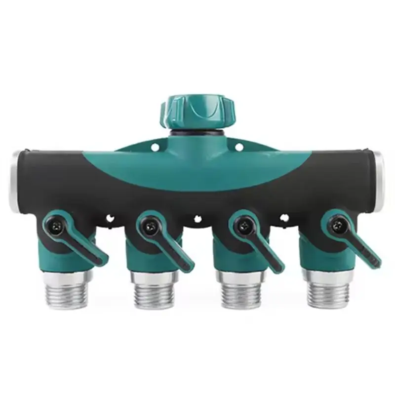 

B62B-4-Way Outdoor Faucet Splitter For Water Hose Adapter, Garden Hose Splitter For Water Spigot Splitter Combination