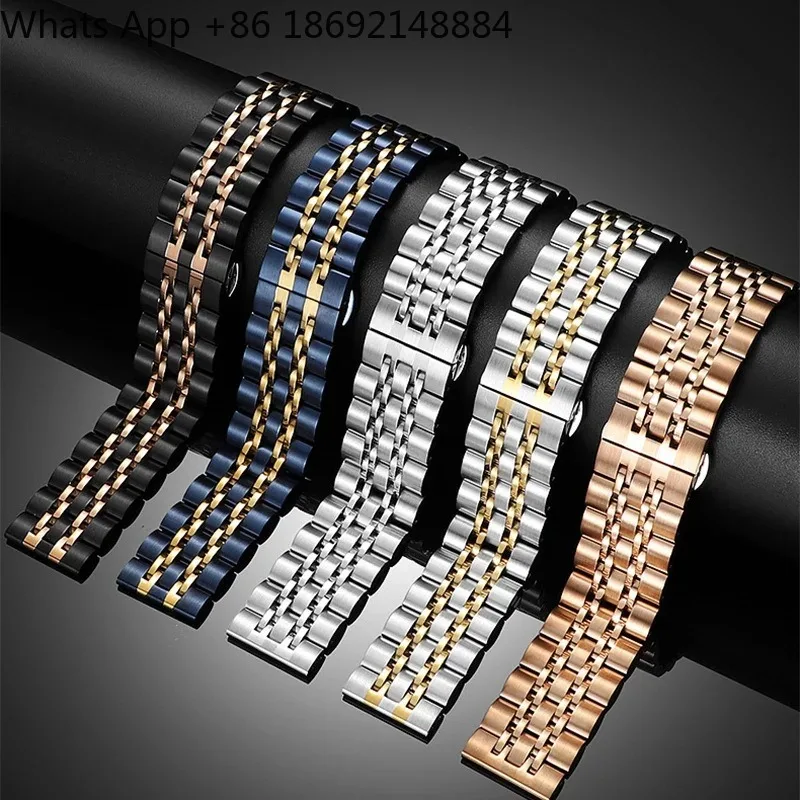 Applicable watches, general electroplated stainless steel strap, stainless steel seven-bead strap