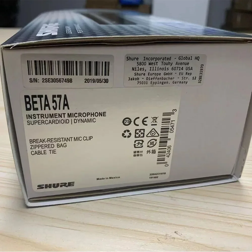 ميكروفون سلكي ديناميكي قلبي عالي الجودة من Shure BETA 57A، لعروض المسرح الخارجية والكاريوكي والتسجيل الصوتي #6