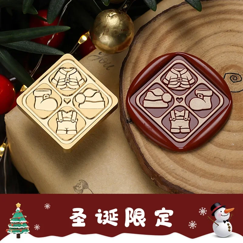 عيد ميلاد سعيد ختم الشمع الرجعية النحاس النحاس ندفة الثلج الرنة ختم DIY بها بنفسك الشمع ختم ختم المغلف ل ختم من الشمع الزفاف HCZ052 #6