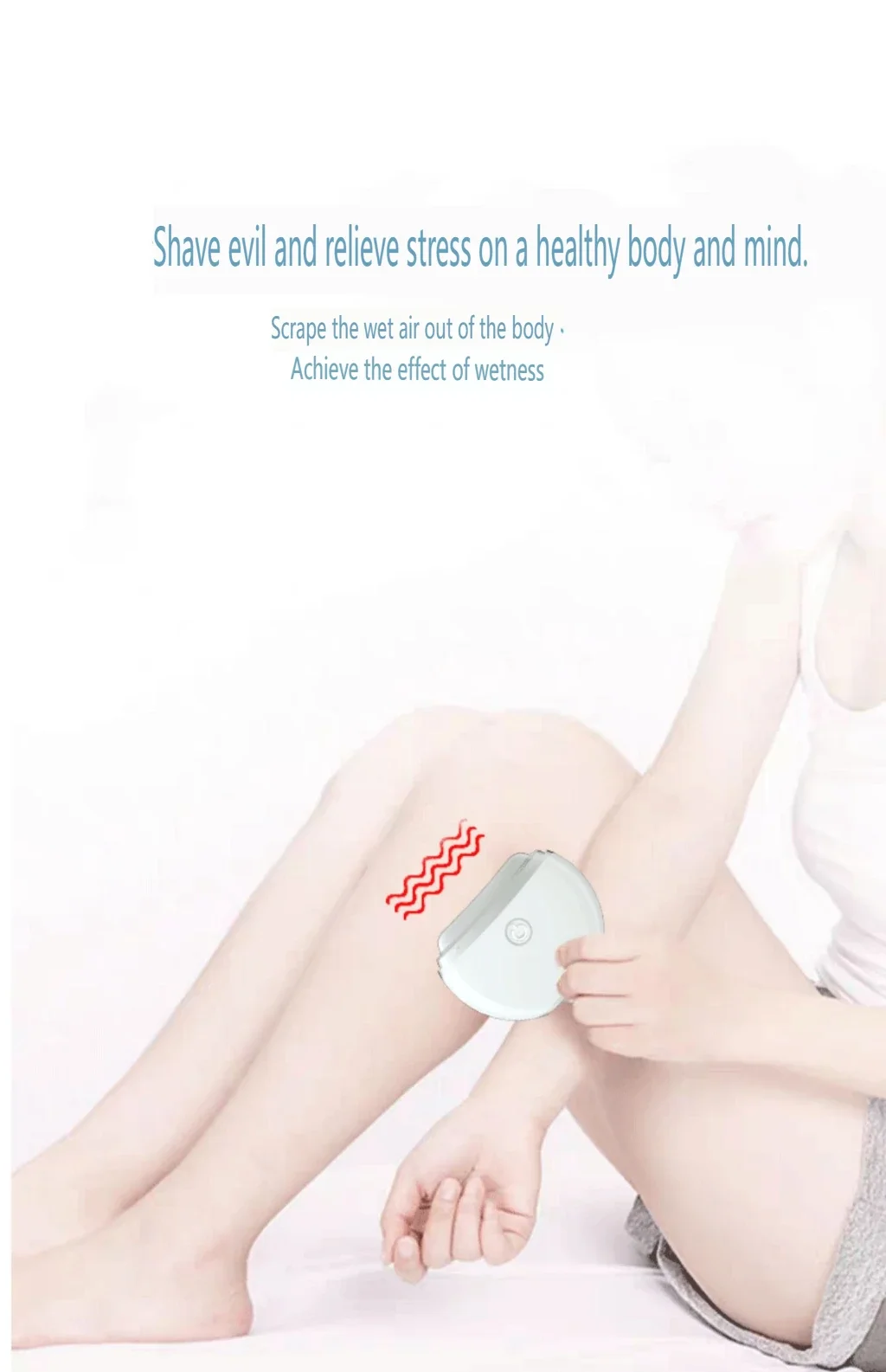 Elektrisch lichaamsschoonheidsapparaat, microstroom, vibratiemassage, heffen, constante temperatuur op 42 ℃ , Lichaamsverzorging MB-004