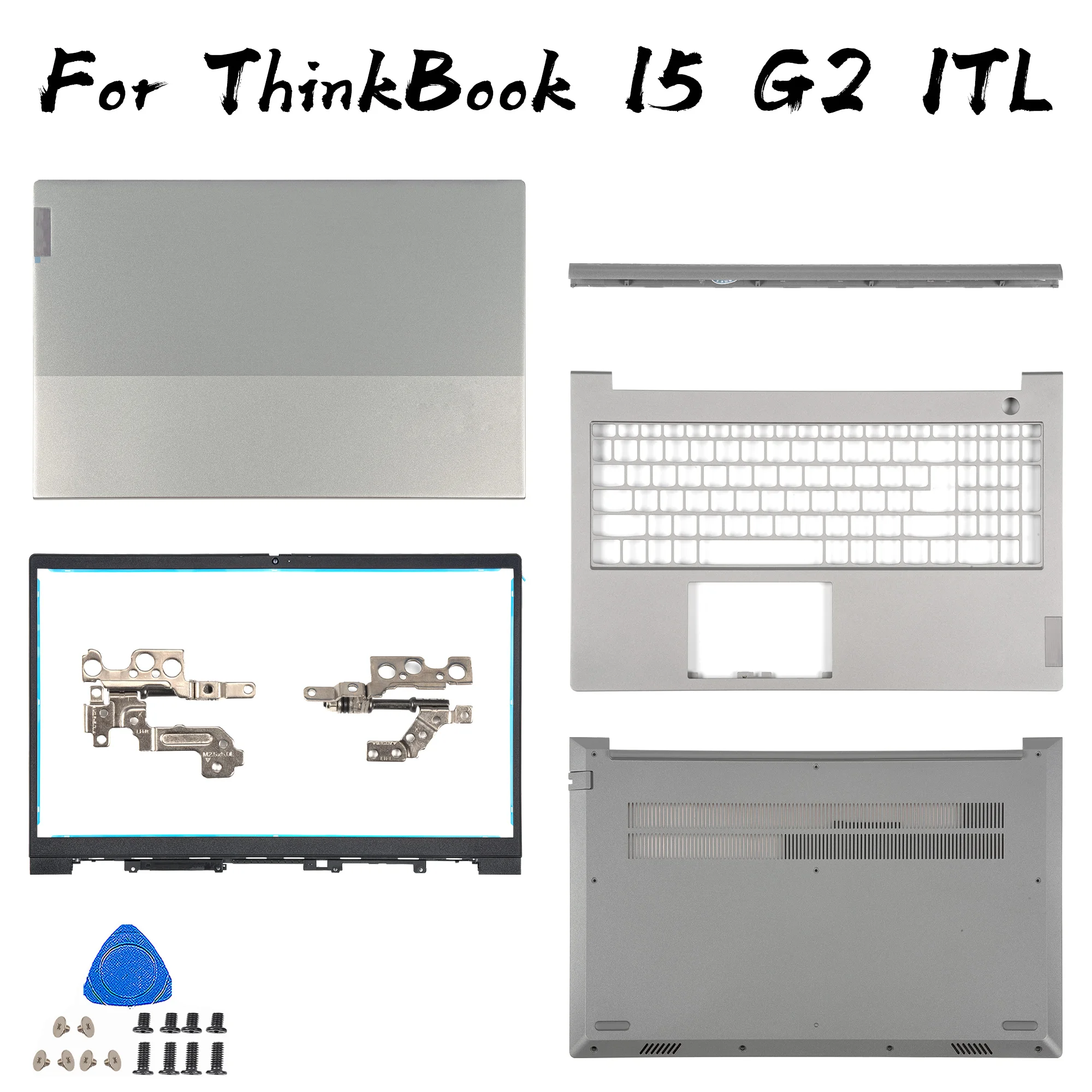 

Детали для Lenovo ThinkBook 15 G2 ITL, это чехлы для ноутбуков, задняя крышка ЖК-дисплея, задняя верхняя передняя панель, петли, Внутренняя крышка, нижний корпус, замена