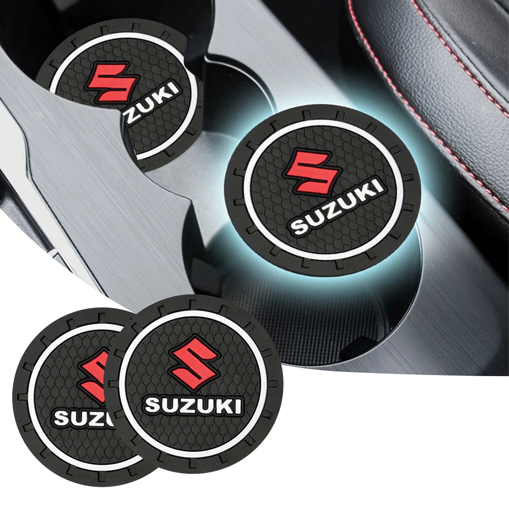 1/2 قطعة الوقايات سيارة سيليكون مكافحة الضوضاء كوب ماء وسادة اكسسوارات لسوزوكي جراند فيتارا الساموراي Gsx S750 فستروم جيمي ألتو