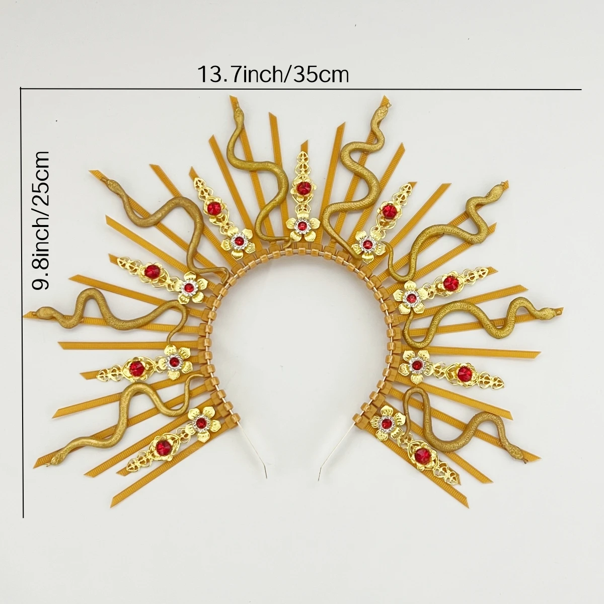 New Lolita Crown Sun God Headband Gothic Devil Gold COSPLAY Headwear Snake The of the Virgin Mary Halloween Costume Accessories