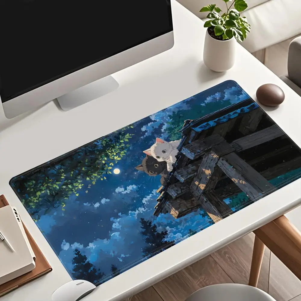 

Cute cat Mouse Pad Non-slip Thickened Large Writing Lockedge Office Student Gaming Cushion MousePad