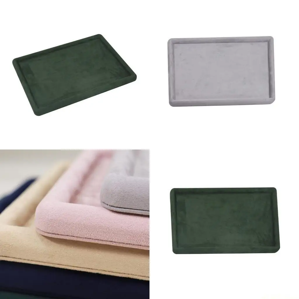 

D46E Лоток для ювелирных изделий для хранения ожерелья и браслетов Мягкая тарелка с орнаментом для ювелирных украшений