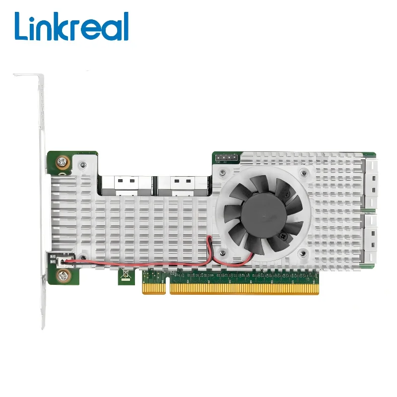 

LRNV9F48 — адаптер PCIe 4.0 x16 на 4 порта с интегрированной картой расширения графического процессора 8654 8I/адаптером переключателя NVMe.