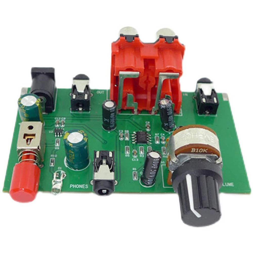 MC33202 Audio Signal Preamplifier Audio Board Gain 18db Diy Home Theater Headphone Driver Mini Amp DC3-5V