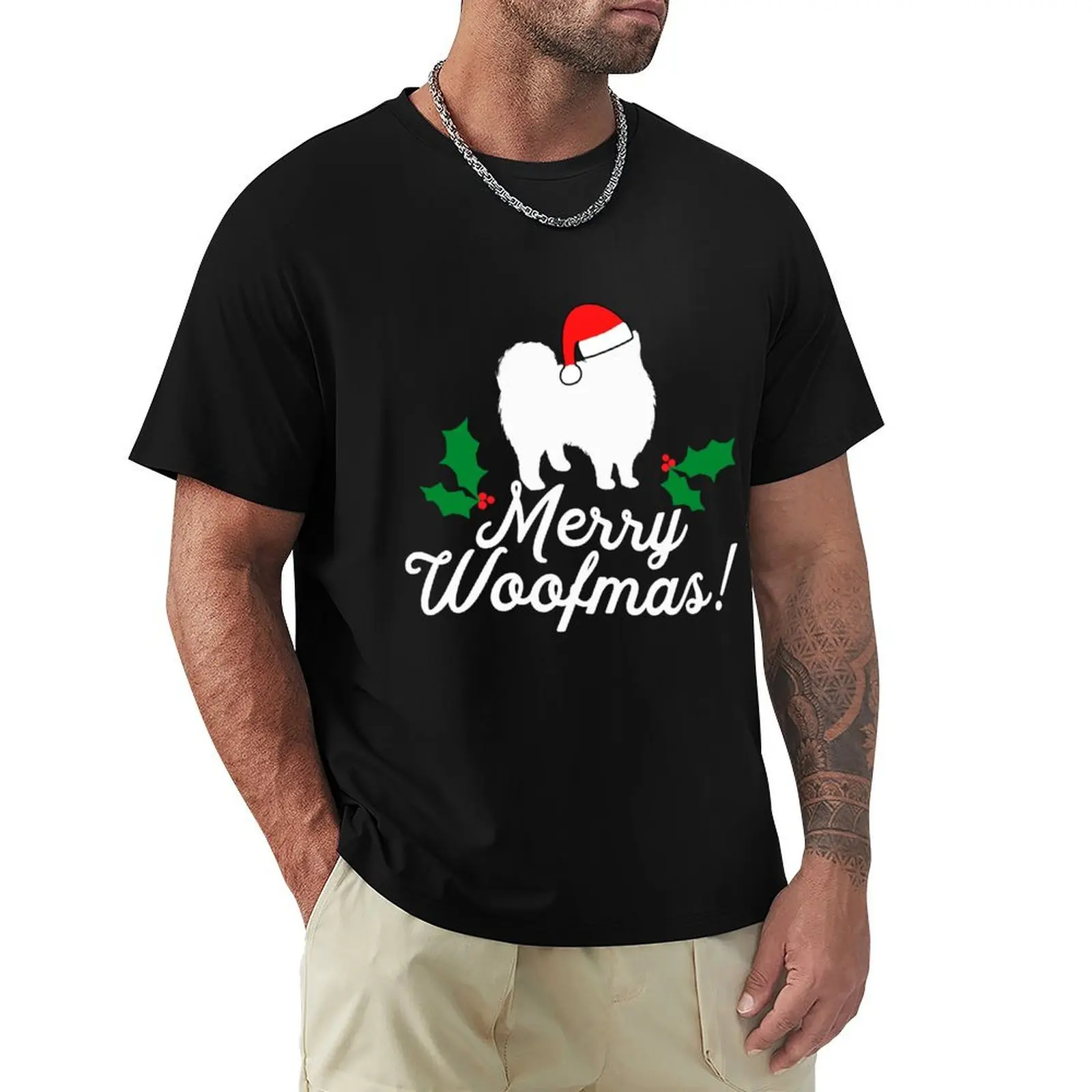 

Pomeranian Christmas T-Shirt Blouse summer shirt shirts graphic Funny t-shirts men t shirt