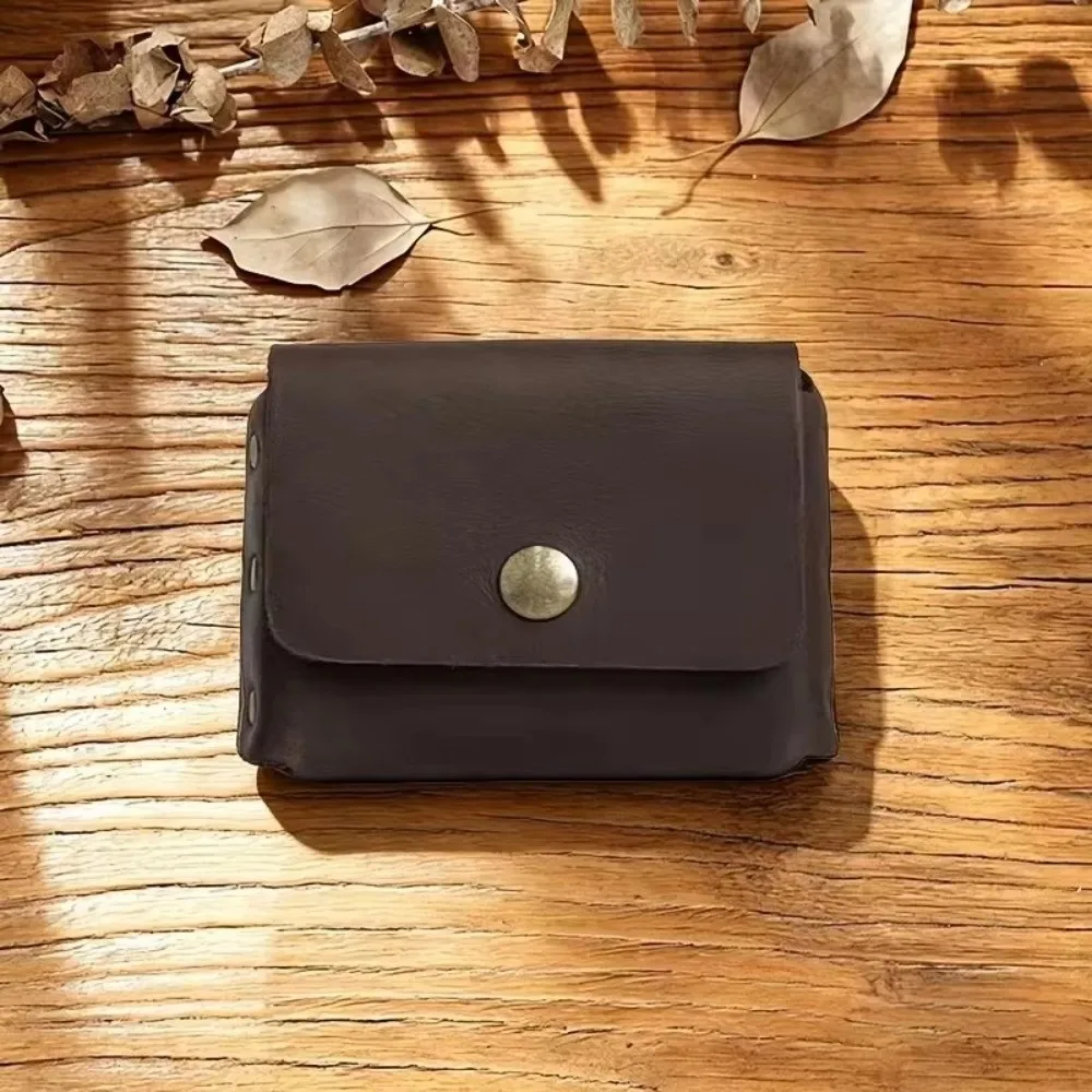 Vintage PU Leather Waist Bag Rivet Studded Belt Wallet Portable Compact Travel Pouch Daily Commuting